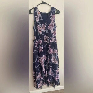 R&K Floral Maxi Dress Size 8 Purple